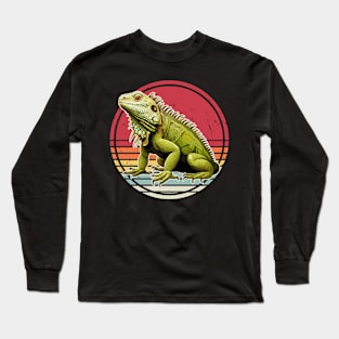 Iguana Retro Vintage Long Sleeve T-Shirt